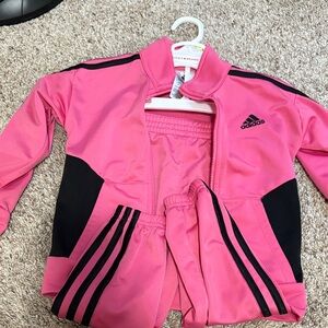 Adidas Pink and Black Athletic Set
